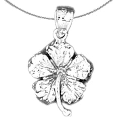 Sterling Silver Flower Pendant (Rhodium or Yellow Gold-plated)