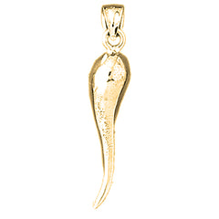 Yellow Gold-plated Silver 3D Pendant