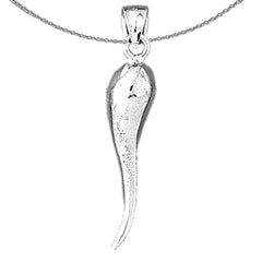 Sterling Silver 3D Pendant (Rhodium or Yellow Gold-plated)