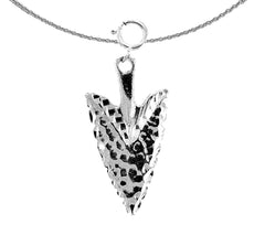 Sterling Silver Arrowhead Pendant (Rhodium or Yellow Gold-plated)