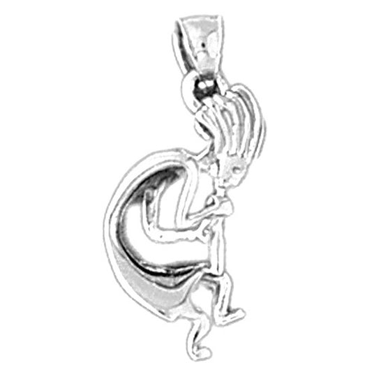 Sterling Silver 3D Lady Pendant