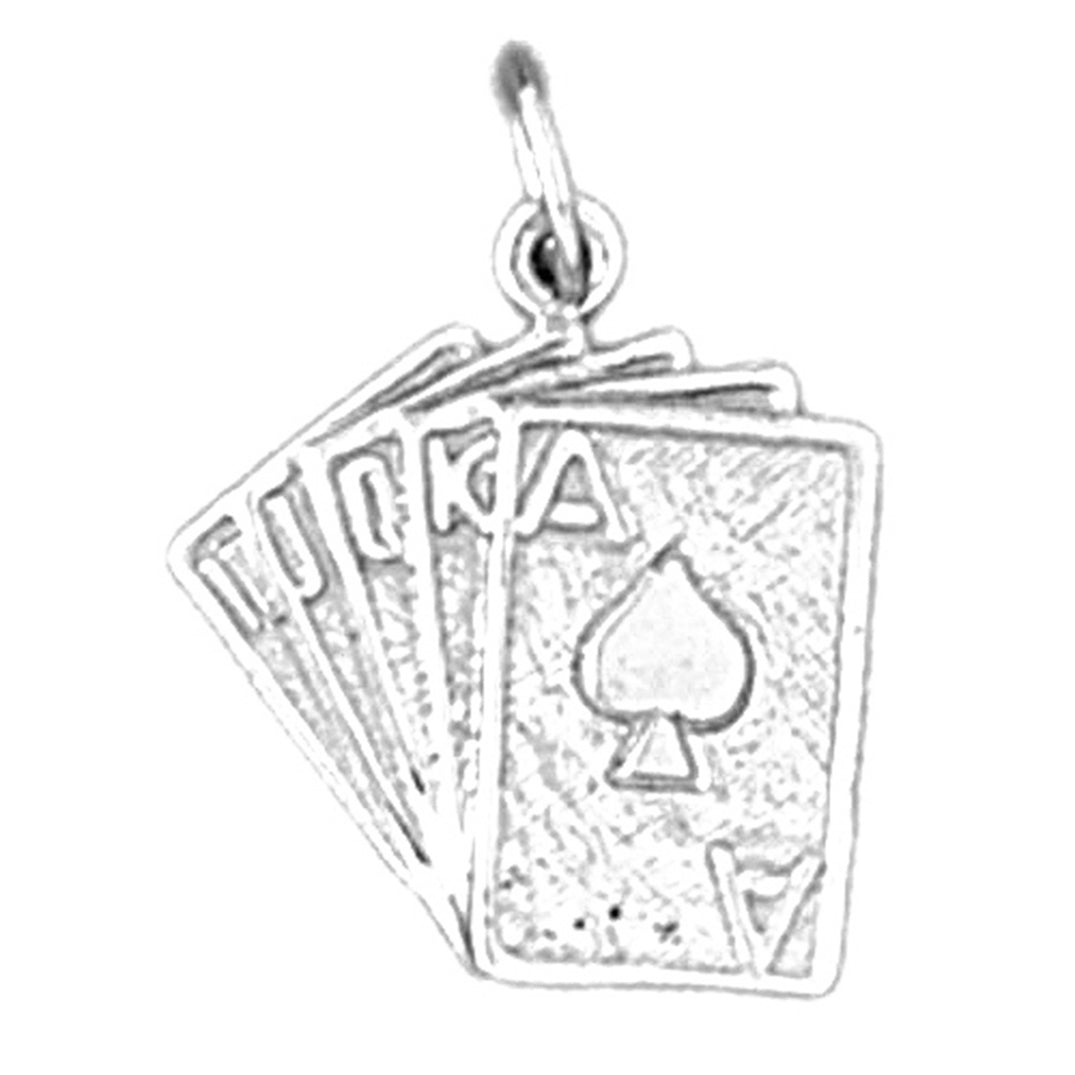 Sterling Silver Playing Card Pendant