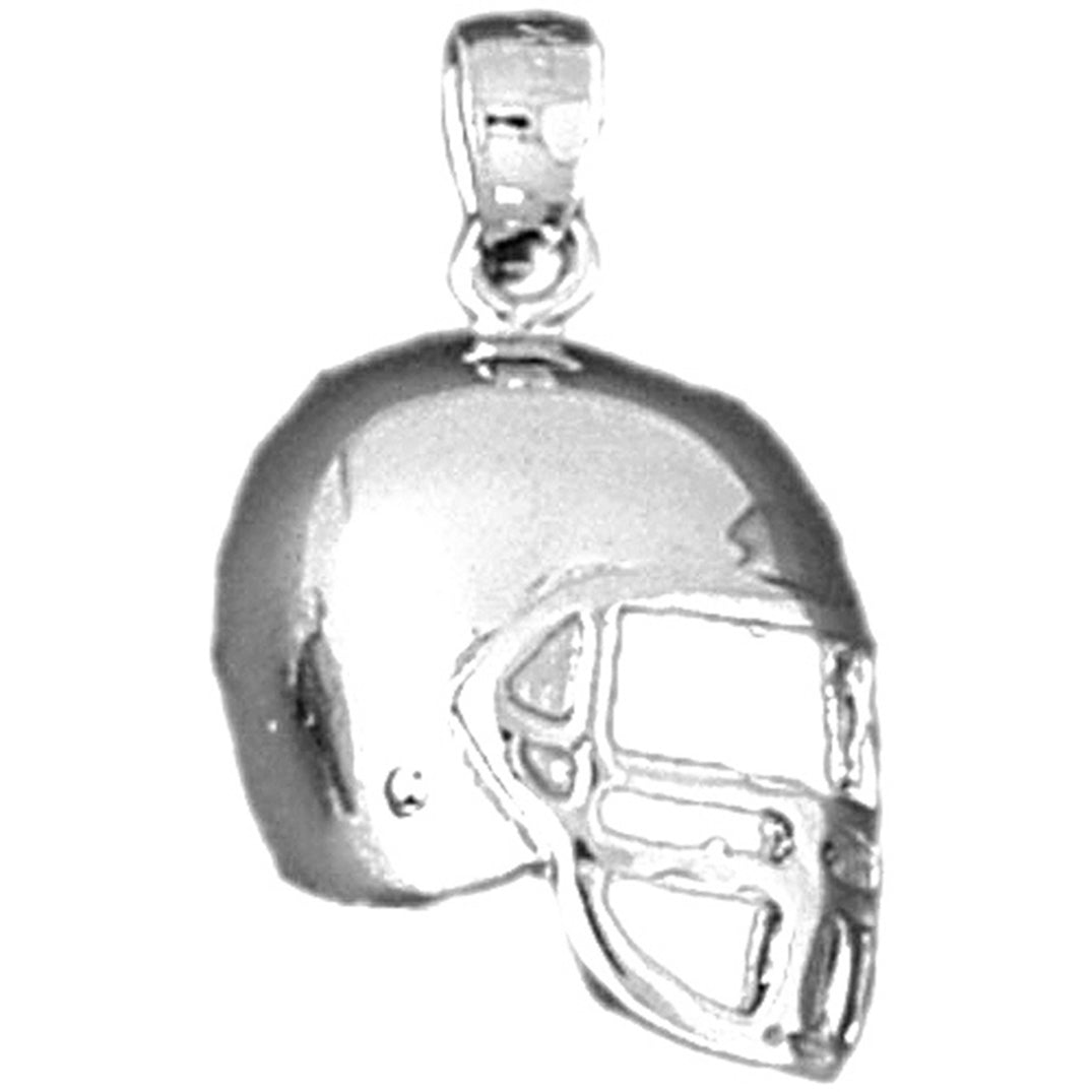 Sterling Silver Football Helmet Pendant