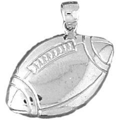 Sterling Silver Football Pendant