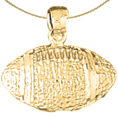 Fußballanhänger aus Sterlingsilber (rhodiniert oder gelbgoldbeschichtet)