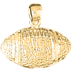 Yellow Gold-plated Silver Football Pendant