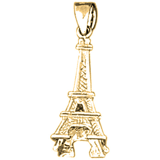 Yellow Gold-plated Silver Eiffel Tower Pendant