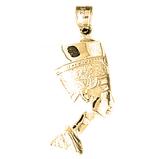 Yellow Gold-plated Silver Egyptian Pharaoh Pendant