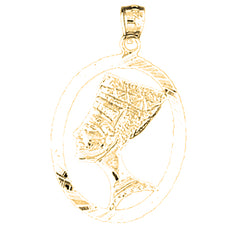 Yellow Gold-plated Silver Egyptian Pharaoh Pendant