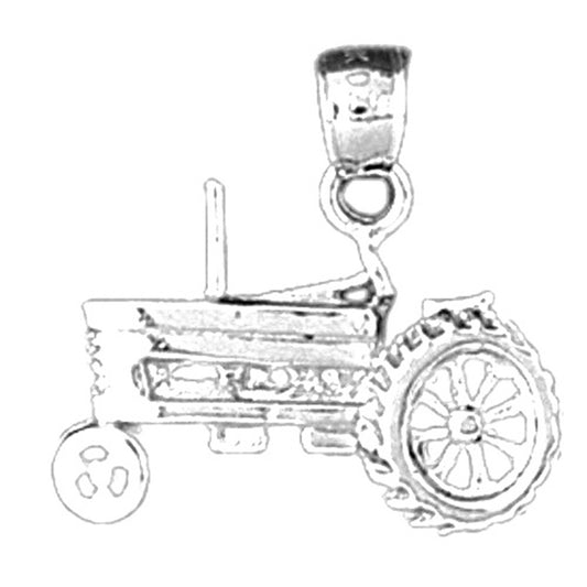 Sterling Silver Tractor Pendant