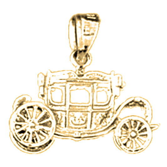 Yellow Gold-plated Silver Chariot Pendant