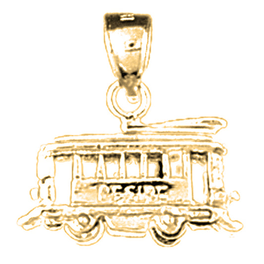 Yellow Gold-plated Silver Trolly Pendant