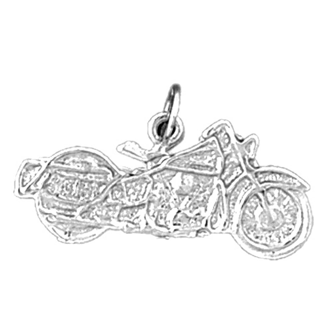 Sterling Silver Motorcycle Pendant