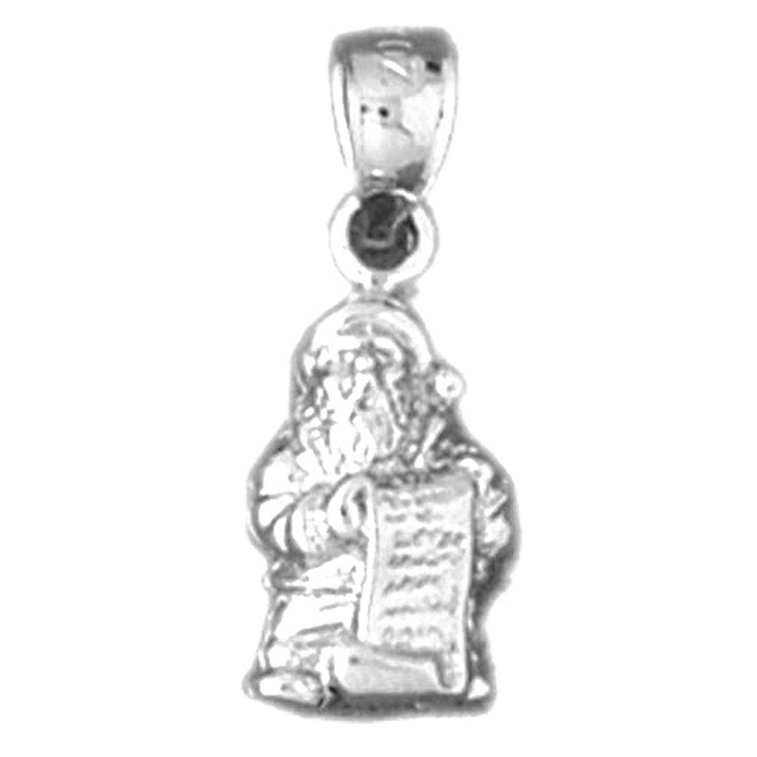 Sterling Silver 3D St. Nicholas Pendant