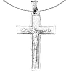 Sterling Silver Cross Pendant (Rhodium or Yellow Gold-plated)