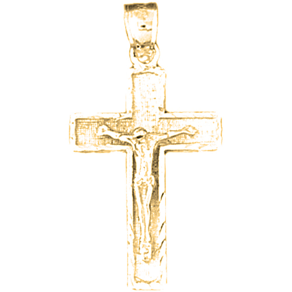 Yellow Gold-plated Silver Cross Pendant