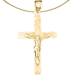 Sterling Silver Cross Pendant (Rhodium or Yellow Gold-plated)