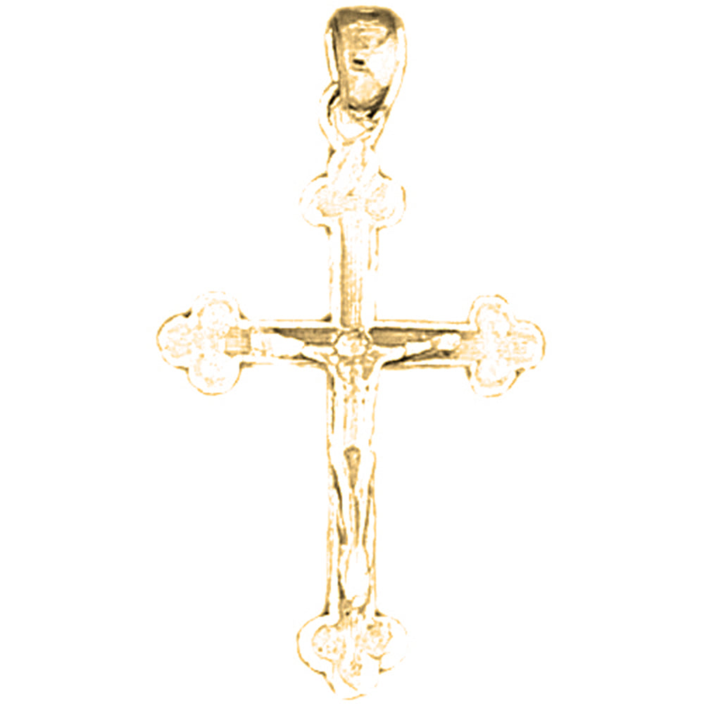 Yellow Gold-plated Silver Cross Pendant