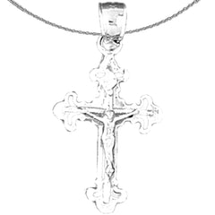 Sterling Silver Cross Pendant (Rhodium or Yellow Gold-plated)