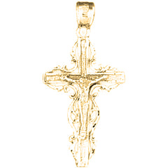 Yellow Gold-plated Silver Cross Pendant