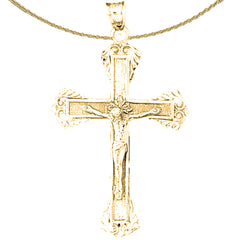 Colgante de cruz de plata de ley (bañado en rodio o oro amarillo)