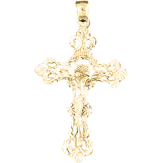 Yellow Gold-plated Silver Cross Pendant