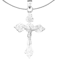 Sterling Silver Cross Pendant (Rhodium or Yellow Gold-plated)