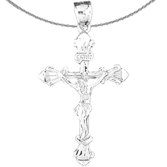 Sterling Silver Cross Pendant (Rhodium or Yellow Gold-plated)