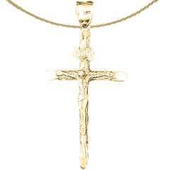 Sterling Silver Cross Pendant (Rhodium or Yellow Gold-plated)