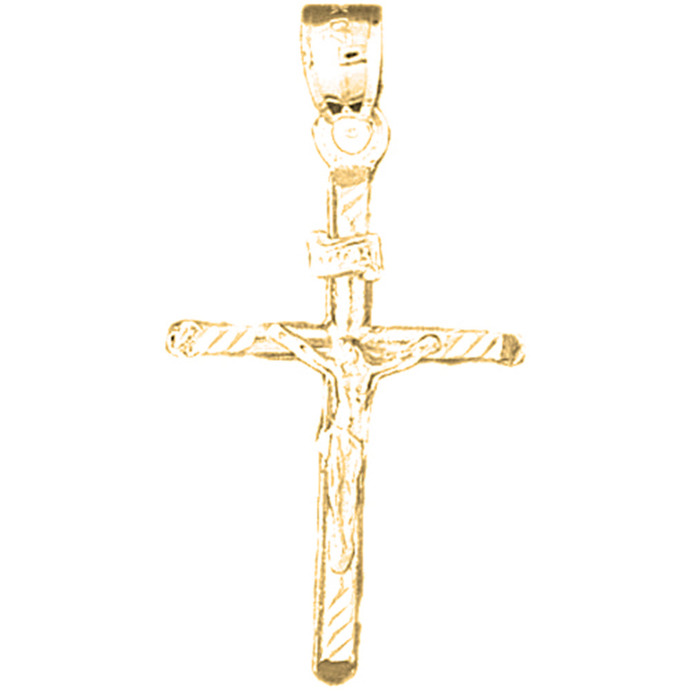 Yellow Gold-plated Silver Cross Pendant