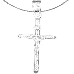 Sterling Silver Cross Pendant (Rhodium or Yellow Gold-plated)