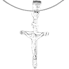 Sterling Silver Cross Pendant (Rhodium or Yellow Gold-plated)