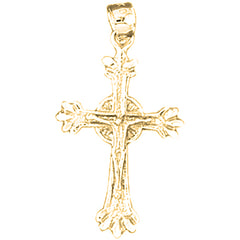 Yellow Gold-plated Silver Cross Pendant