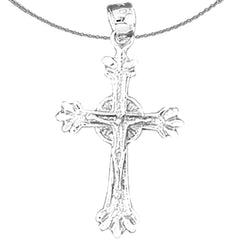 Sterling Silver Cross Pendant (Rhodium or Yellow Gold-plated)