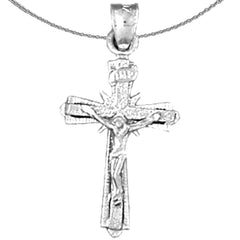 Sterling Silver Cross Pendant (Rhodium or Yellow Gold-plated)