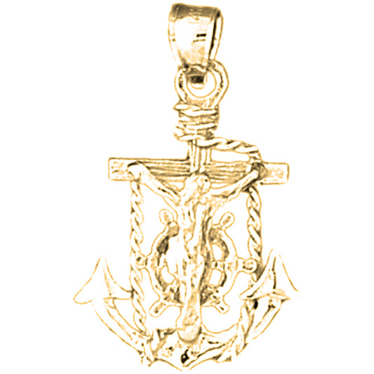 Yellow Gold-plated Silver Cross Pendant