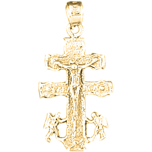 Yellow Gold-plated Silver Cross Pendant