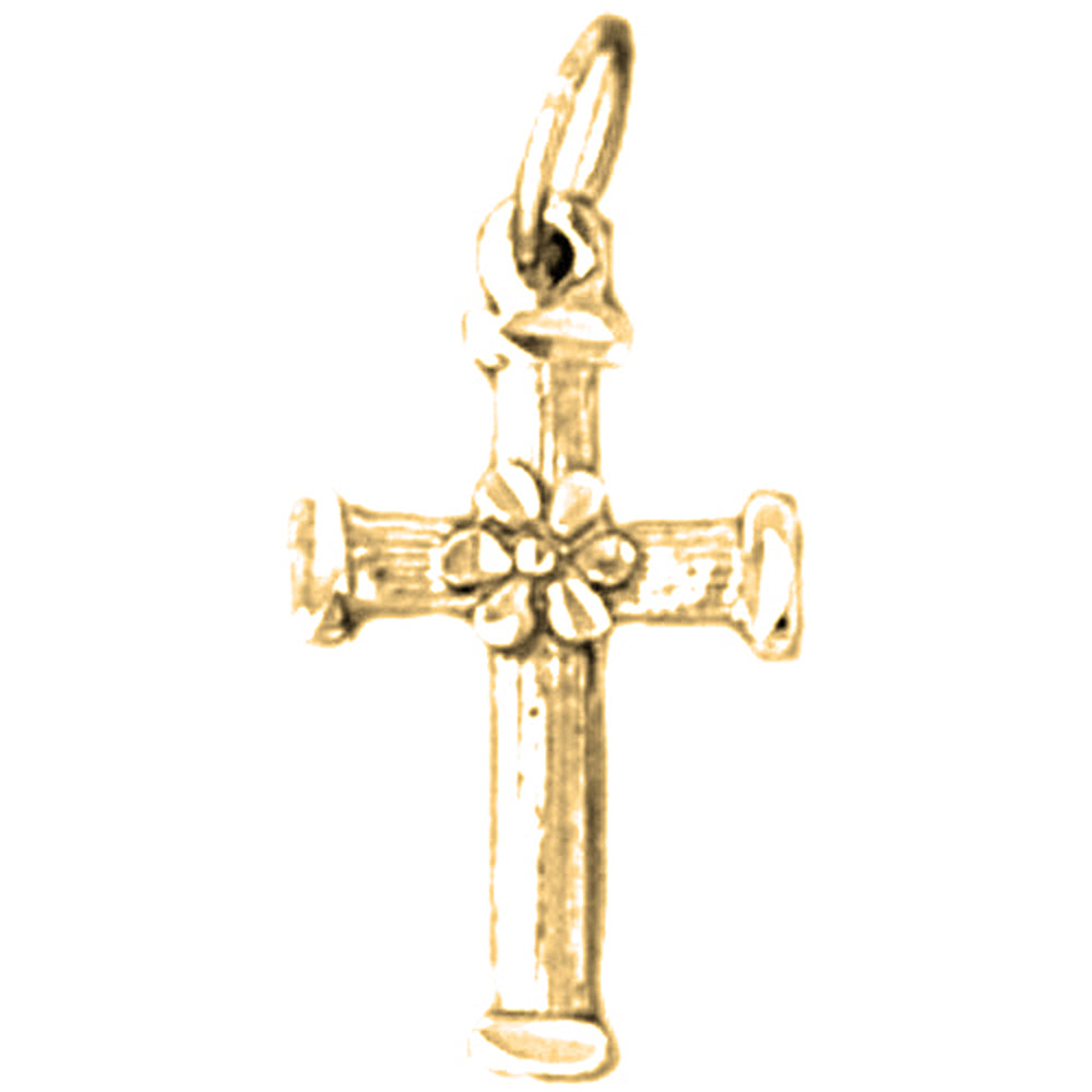 Yellow Gold-plated Silver Cross Pendant