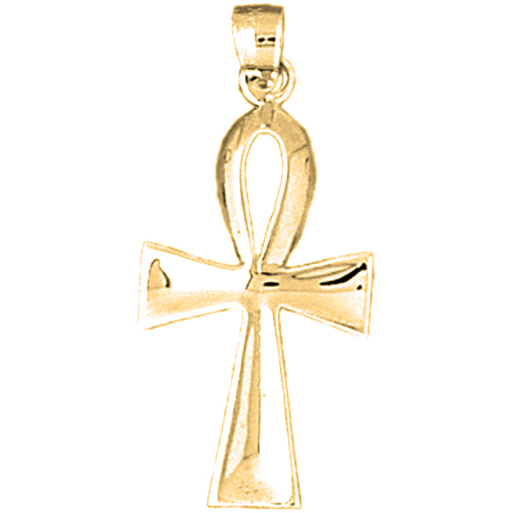 Yellow Gold-plated Silver Cross Pendant