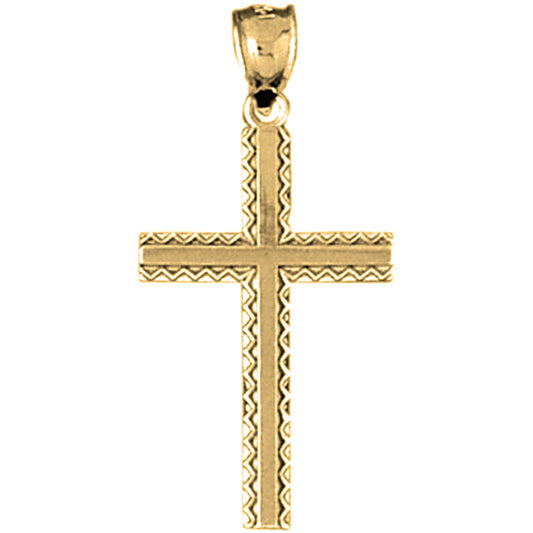 Yellow Gold-plated Silver Cross Pendant