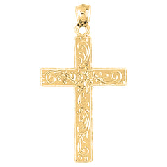 Yellow Gold-plated Silver Cross Pendant