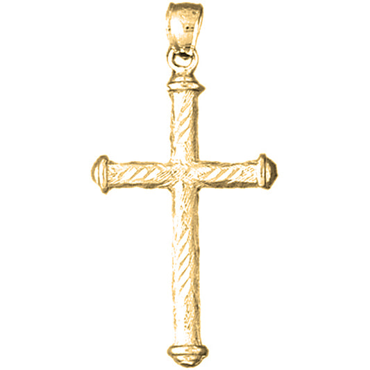 Yellow Gold-plated Silver Cross Pendant