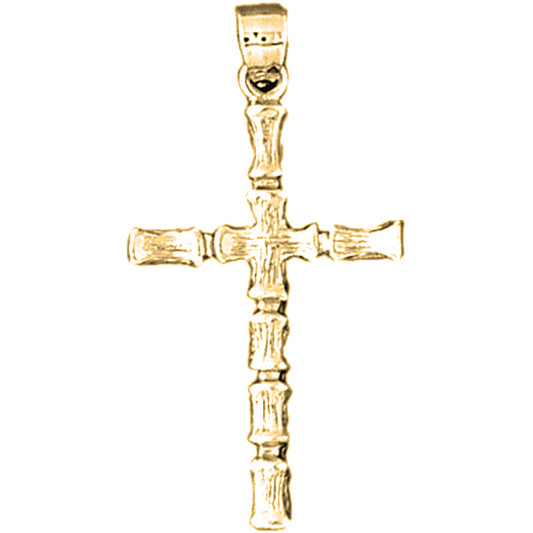 Yellow Gold-plated Silver Cross Pendant