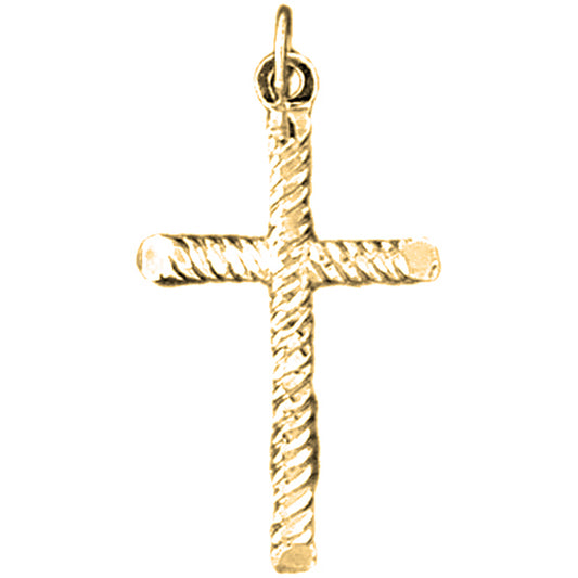 Yellow Gold-plated Silver Cross Pendant