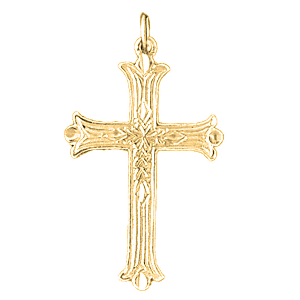 Yellow Gold-plated Silver Cross Pendant