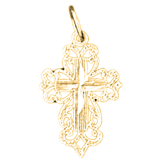 Yellow Gold-plated Silver Cross Pendant