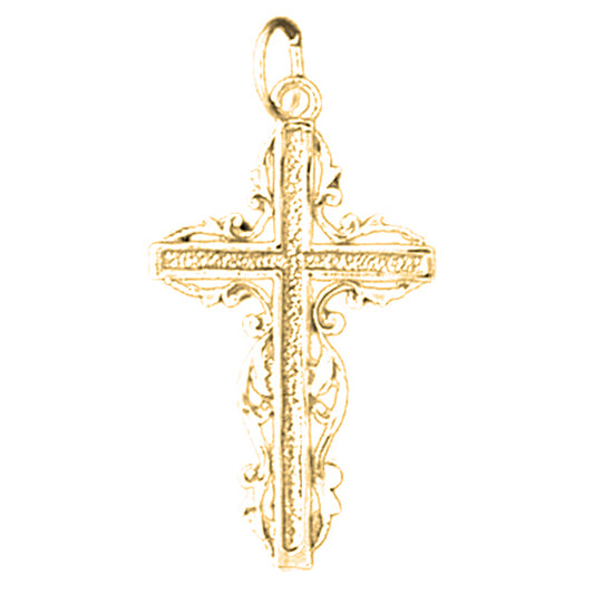 Yellow Gold-plated Silver Cross Pendant