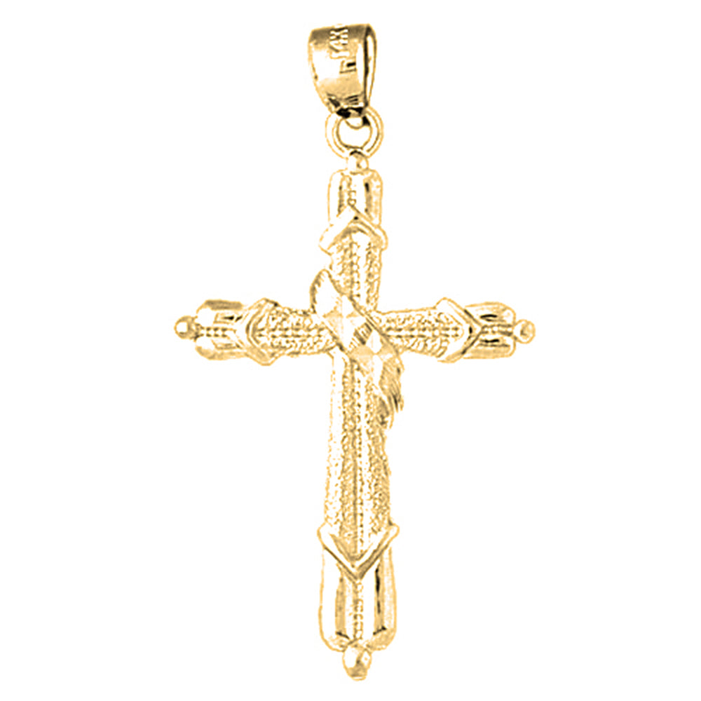 Yellow Gold-plated Silver Cross Pendant