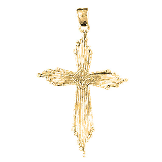 Yellow Gold-plated Silver Cross Pendant