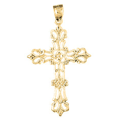 Yellow Gold-plated Silver Cross Pendant